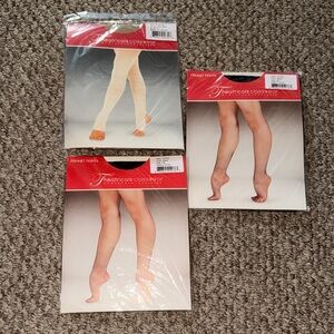 Theatricals Women's Dance Tights - Nude and Black lace